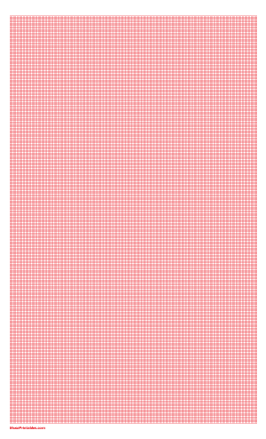 1 mm Red Graph Paper - Legal