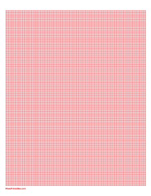 1 mm Red Graph Paper - Letter
