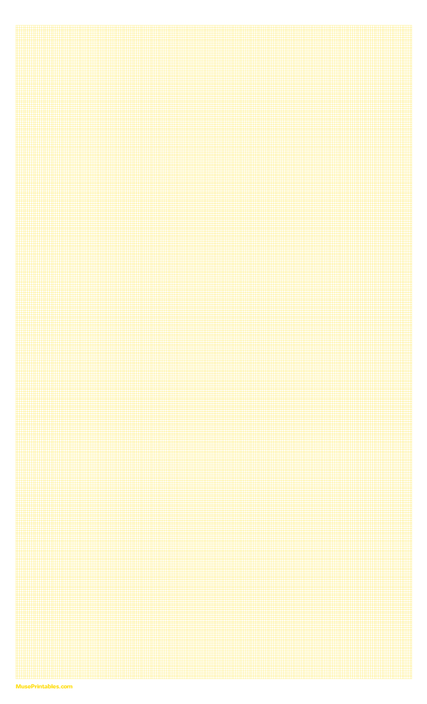 1 mm Yellow Graph Paper: Legal-sized paper (8.5 x 14)
