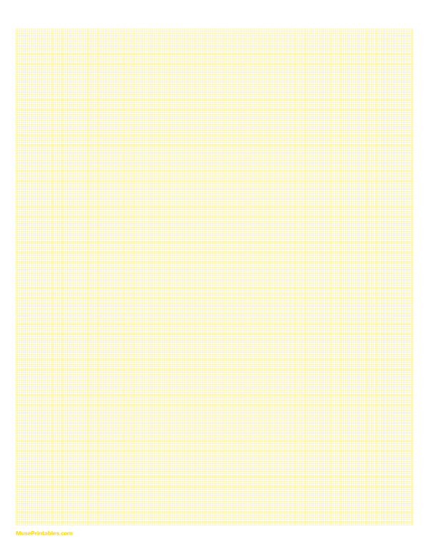 1 mm Yellow Graph Paper: Letter-sized paper (8.5 x 11)