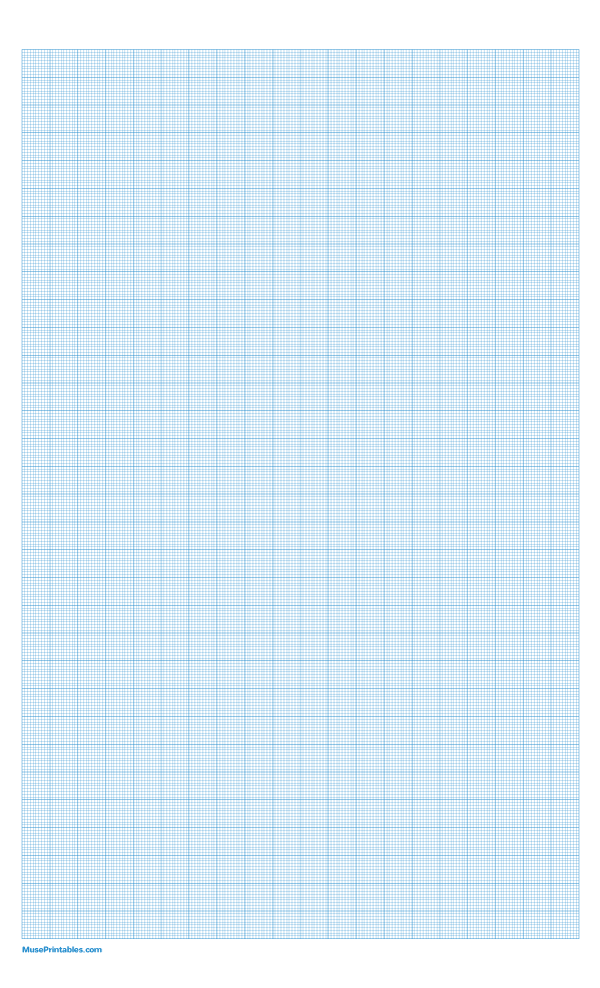 10 Squares Per Centimeter Blue Graph Paper : Legal-sized paper (8.5 x 14)