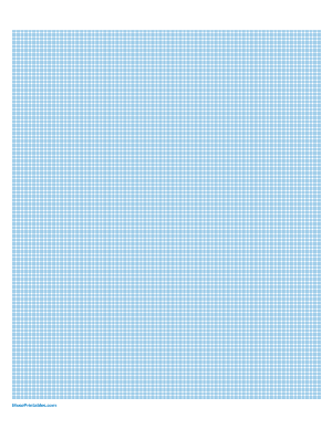 10 Squares Per Centimeter Blue Graph Paper  - Letter