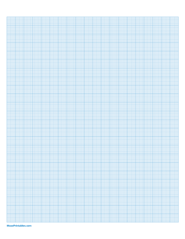 10 Squares Per Centimeter Blue Graph Paper : Letter-sized paper (8.5 x 11)