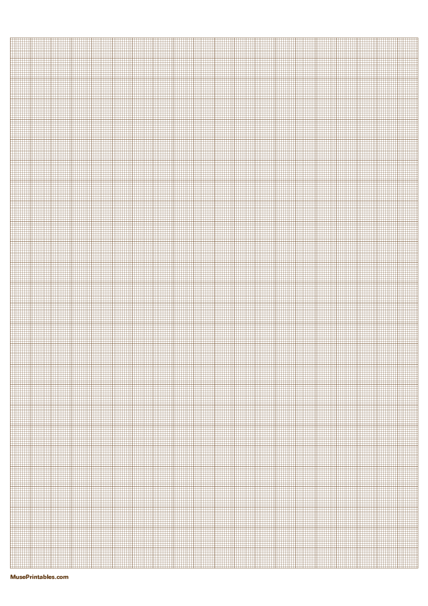 10 Squares Per Centimeter Brown Graph Paper : A4-sized paper (8.27 x 11.69)