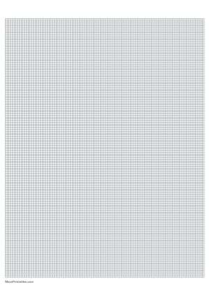 10 Squares Per Centimeter Gray Graph Paper  - A4