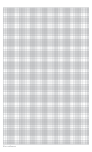 10 Squares Per Centimeter Gray Graph Paper  - Legal