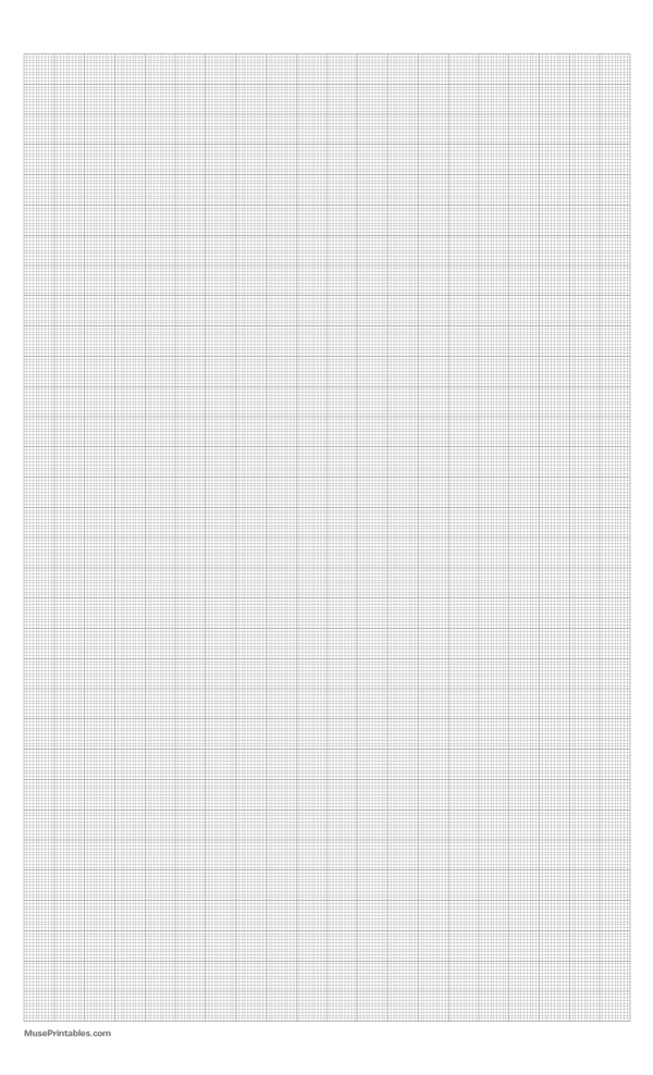 10 Squares Per Centimeter Gray Graph Paper : Legal-sized paper (8.5 x 14)