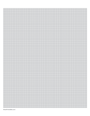 10 Squares Per Centimeter Gray Graph Paper  - Letter