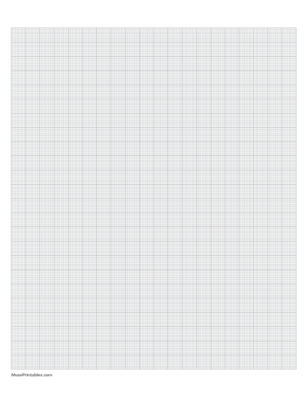 10 Squares Per Centimeter Gray Graph Paper : Letter-sized paper (8.5 x 11)