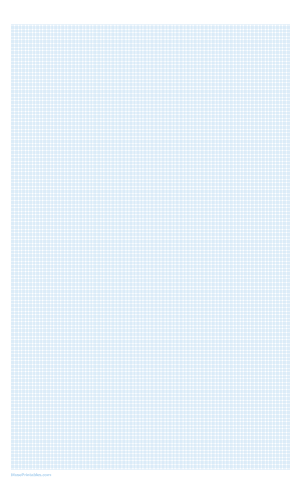 10 Squares Per Centimeter Light Blue Graph Paper  - Legal