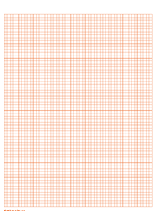 10 Squares Per Centimeter Orange Graph Paper : A4-sized paper (8.27 x 11.69)