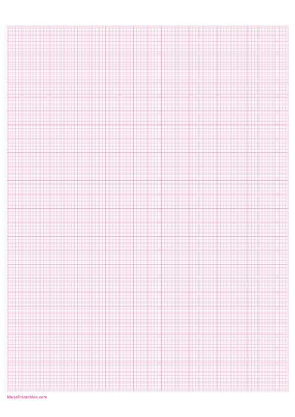 10 Squares Per Centimeter Pink Graph Paper : A4-sized paper (8.27 x 11.69)