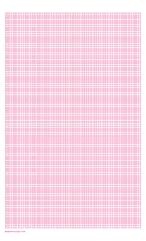 10 Squares Per Centimeter Pink Graph Paper  - Legal