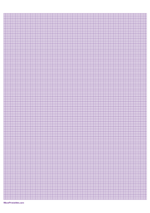10 Squares Per Centimeter Purple Graph Paper  - A4