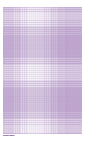 10 Squares Per Centimeter Purple Graph Paper  - Legal