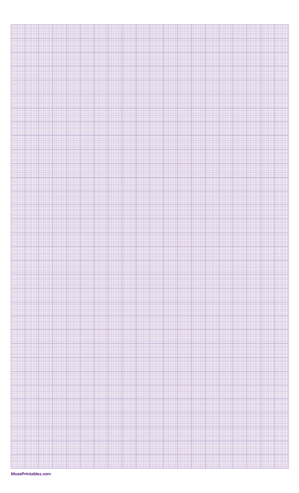 10 Squares Per Centimeter Purple Graph Paper : Legal-sized paper (8.5 x 14)