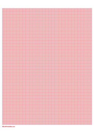 10 Squares Per Centimeter Red Graph Paper  - A4