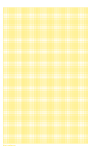10 Squares Per Centimeter Yellow Graph Paper  - Legal