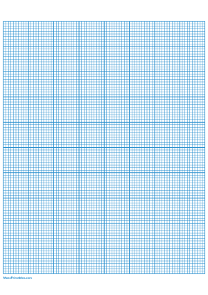 10 Squares Per Inch Blue Graph Paper  - A4