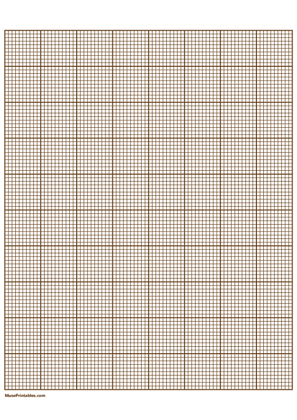 10 Squares Per Inch Brown Graph Paper : A4-sized paper (8.27 x 11.69)