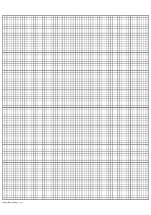10 Squares Per Inch Gray Graph Paper  - A4