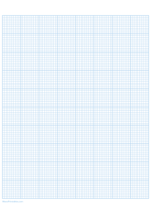 10 Squares Per Inch Light Blue Graph Paper  - A4