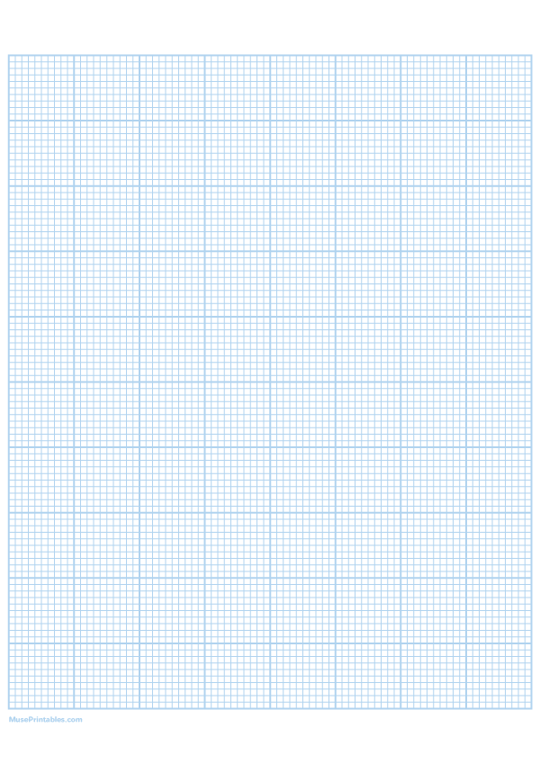 Printable 10 Squares Per Inch Light Blue Graph Paper for A4 Paper