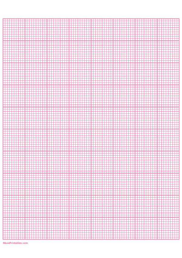 10 Squares Per Inch Pink Graph Paper : A4-sized paper (8.27 x 11.69)