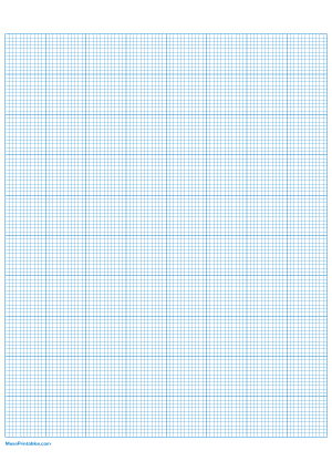 11 Squares Per Inch Blue Graph Paper  - A4