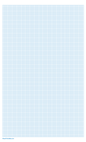 11 Squares Per Inch Blue Graph Paper  - Legal
