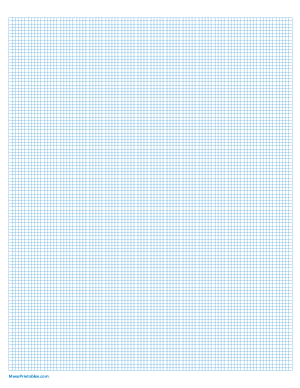11 Squares Per Inch Blue Graph Paper  - Letter