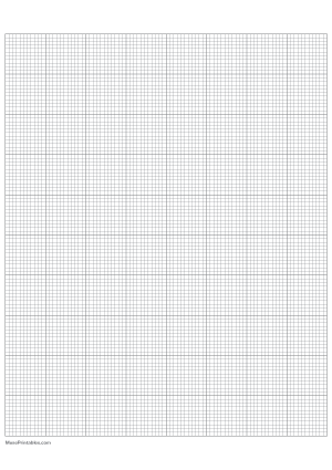 11 Squares Per Inch Gray Graph Paper  - A4