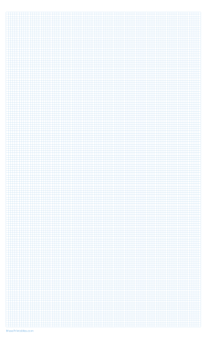 11 Squares Per Inch Light Blue Graph Paper  - Legal