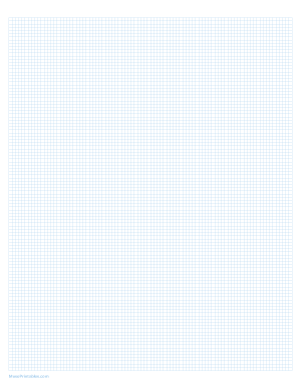 11 Squares Per Inch Light Blue Graph Paper  - Letter