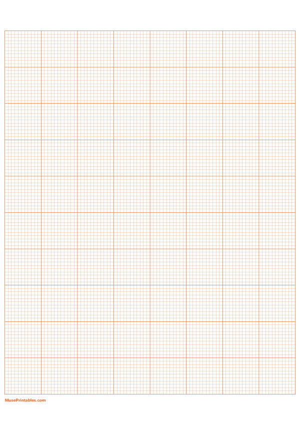 11 Squares Per Inch Orange Graph Paper : A4-sized paper (8.27 x 11.69)