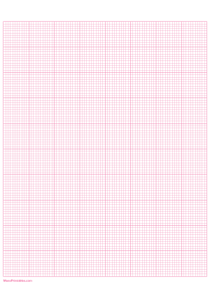 11 Squares Per Inch Pink Graph Paper  - A4