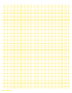 11 Squares Per Inch Yellow Graph Paper  - Letter