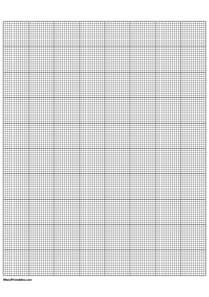 12 Squares Per Inch Black Graph Paper  - A4