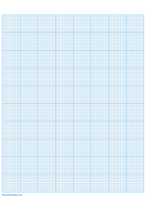 12 Squares Per Inch Blue Graph Paper  - A4