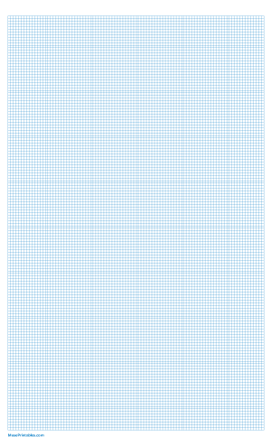 12 Squares Per Inch Blue Graph Paper  - Legal