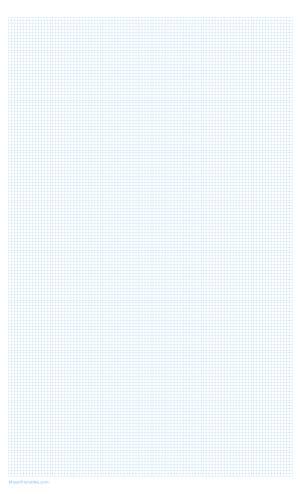 12 Squares Per Inch Light Blue Graph Paper  - Legal
