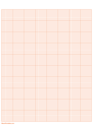 12 Squares Per Inch Orange Graph Paper  - A4