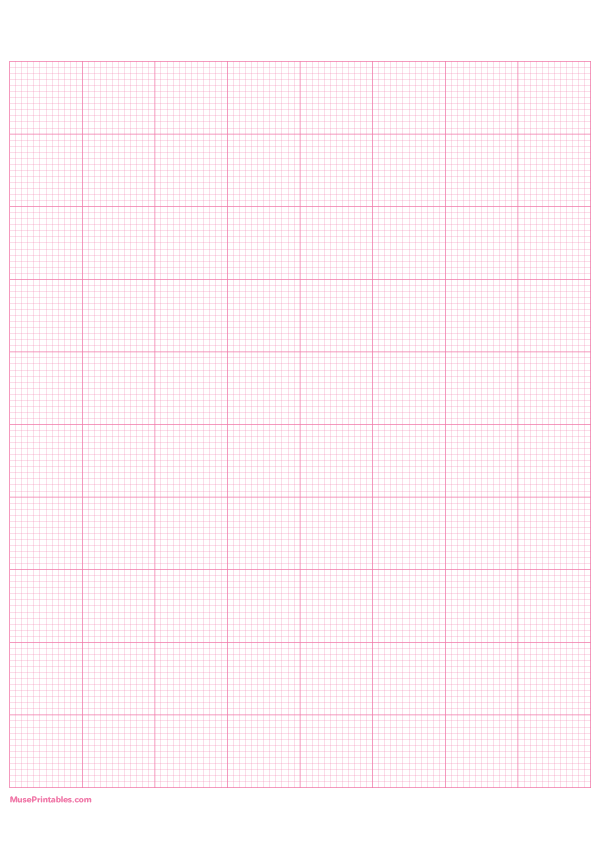 12 Squares Per Inch Pink Graph Paper : A4-sized paper (8.27 x 11.69)