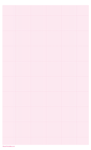 12 Squares Per Inch Pink Graph Paper  - Legal