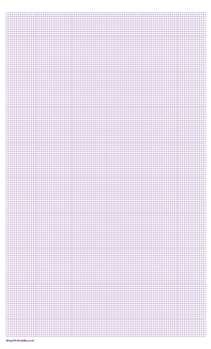 12 Squares Per Inch Purple Graph Paper  - Legal