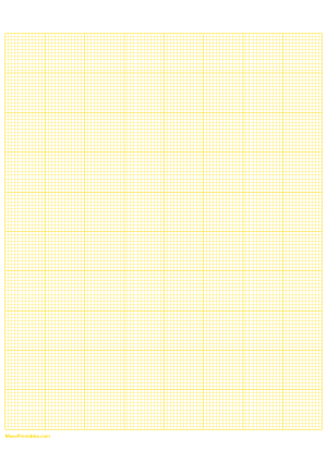 12 Squares Per Inch Yellow Graph Paper  - A4