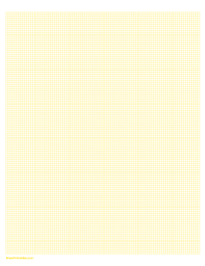 12 Squares Per Inch Yellow Graph Paper  - Letter