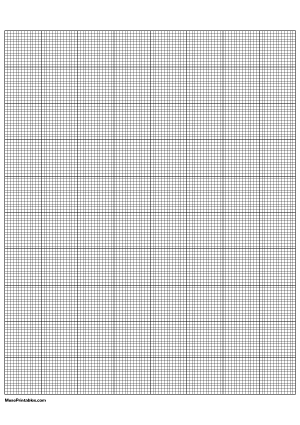 13 Squares Per Inch Black Graph Paper  - A4