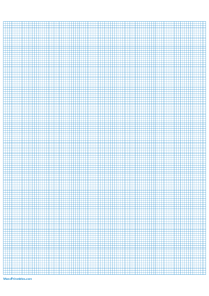 13 Squares Per Inch Blue Graph Paper  - A4