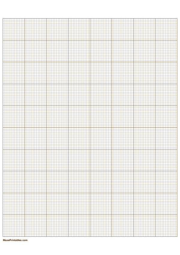 13 Squares Per Inch Brown Graph Paper : A4-sized paper (8.27 x 11.69)